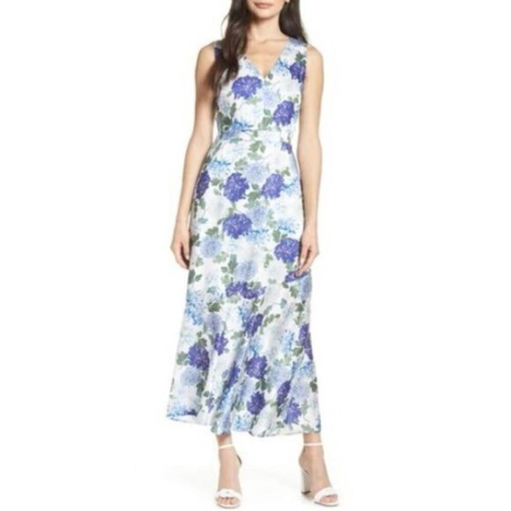 SAM EDELMAN NWT Floral Purple Multi Midi Dress US 4